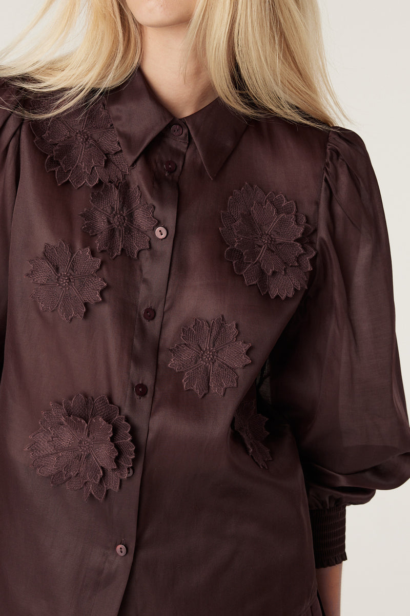Mirage Blouse - Raisin-Tops-Cable Melbourne