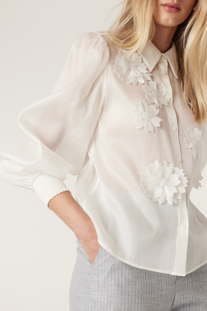 Mirage Blouse - White-Tops-Cable Melbourne