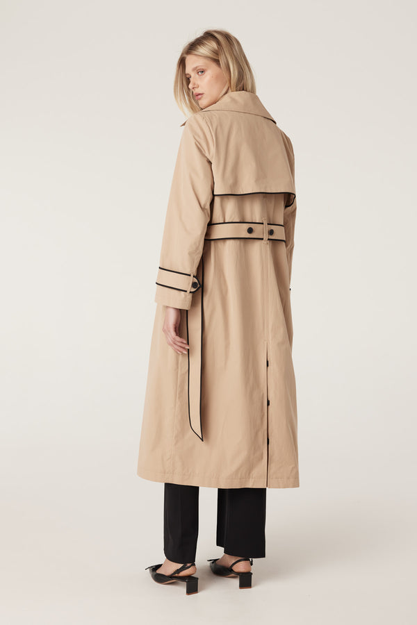 Sofia Spring Trench Coat - Biscuit-Jackets-Cable Melbourne