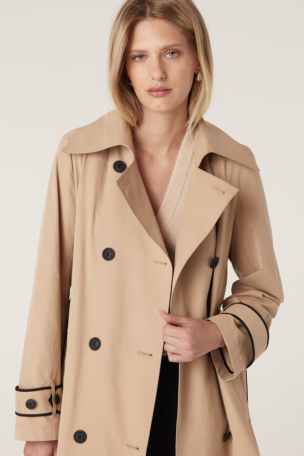 Sofia Spring Trench Coat - Biscuit-Jackets-Cable Melbourne