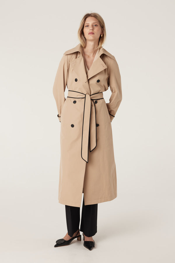 Sofia Spring Trench Coat - Biscuit-Jackets-Cable Melbourne