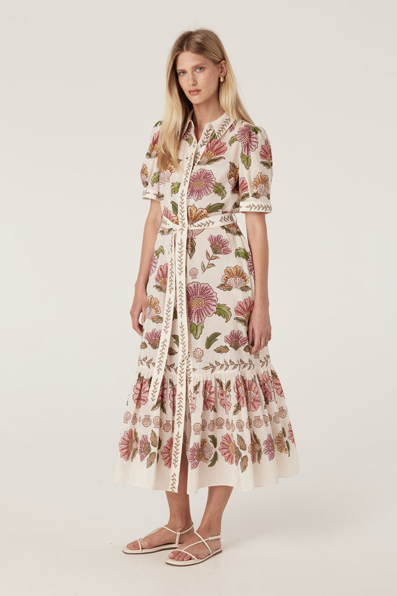 Evita Maxi Dress - Rosa Floral-Dresses-Cable Melbourne