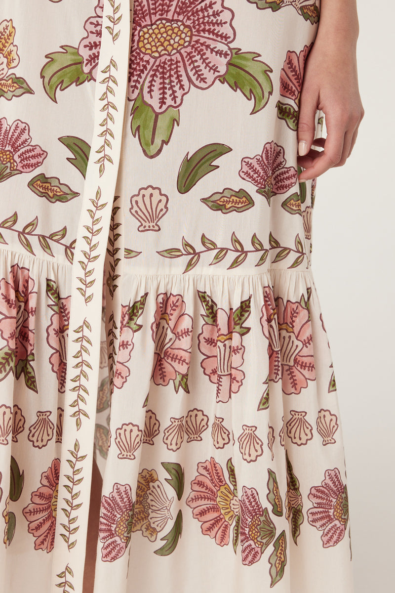 Evita Maxi Dress - Rosa Floral-Dresses-Cable Melbourne