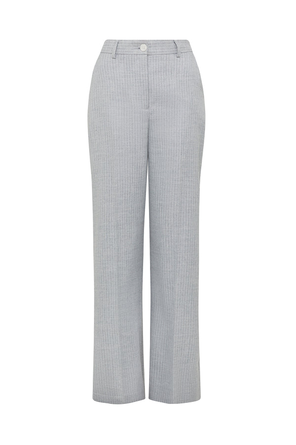Ivy Linen Pant - Blue Pinstripe-Pants-Cable Melbourne