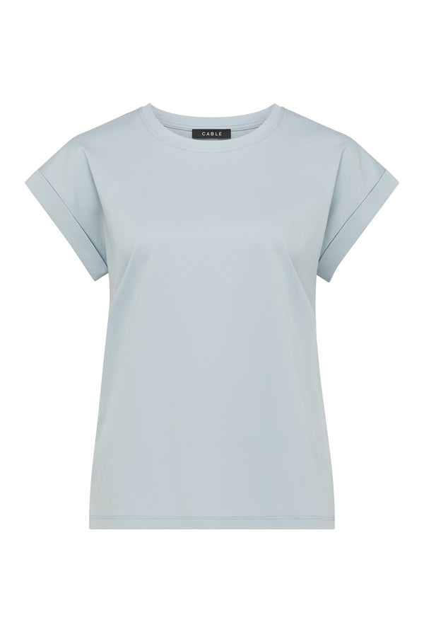 Pima Tee - Dusty Blue-Basics-Cable Melbourne
