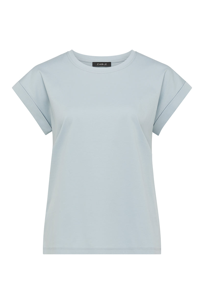Pima Tee - Dusty Blue-Basics-Cable Melbourne