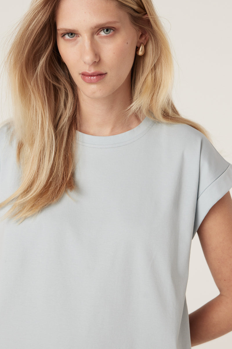 Pima Tee - Dusty Blue-Basics-Cable Melbourne