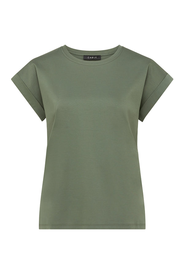 Pima Tee - Khaki-Basics-Cable Melbourne