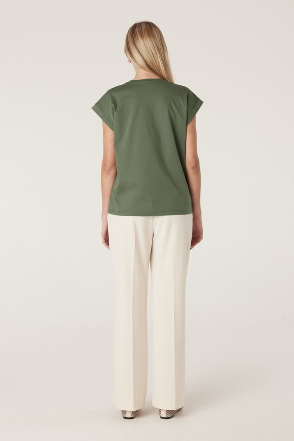 Pima Tee - Khaki-Basics-Cable Melbourne