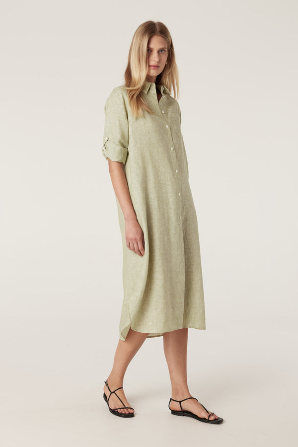 Pure Linen Shirt Dress
