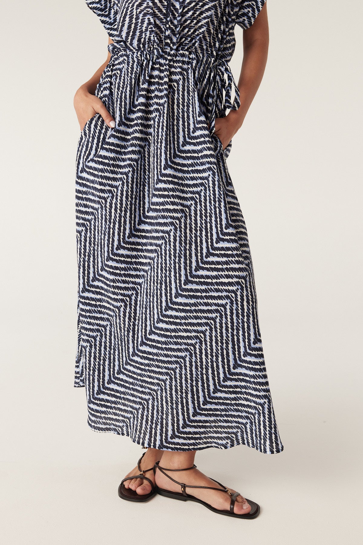 Sea Breeze Dress - Chevron Print – Cable Melbourne