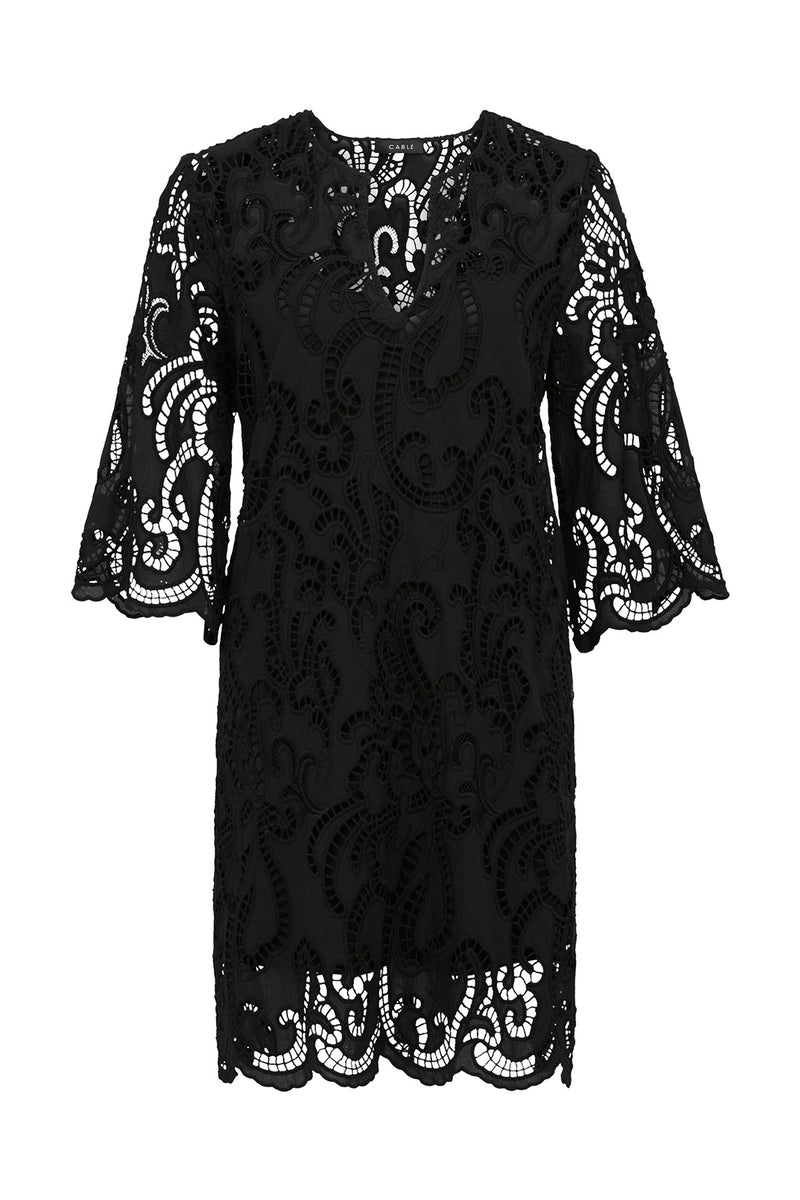 black dress white embroidery Shadow Embroidered adding an air of Women’s YESFASHION Plus Size Women Color:Navy Gold