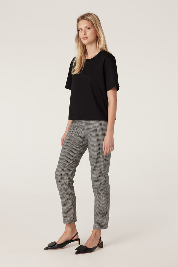 Pima Boxy Tee - Black-Basics-Cable Melbourne