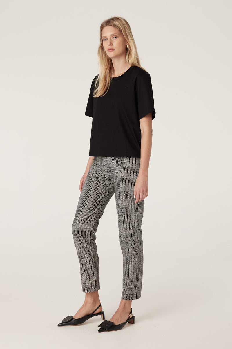 Pima Boxy Tee - Black-Basics-Cable Melbourne