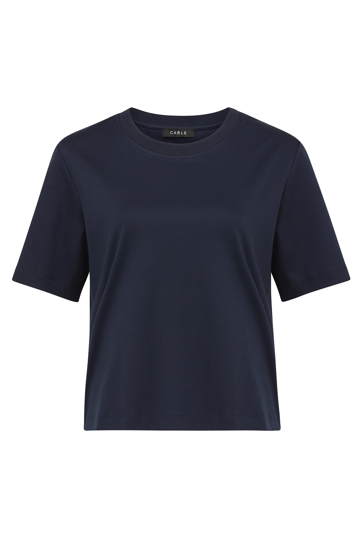 Pima Boxy Tee - Black – Cable Melbourne