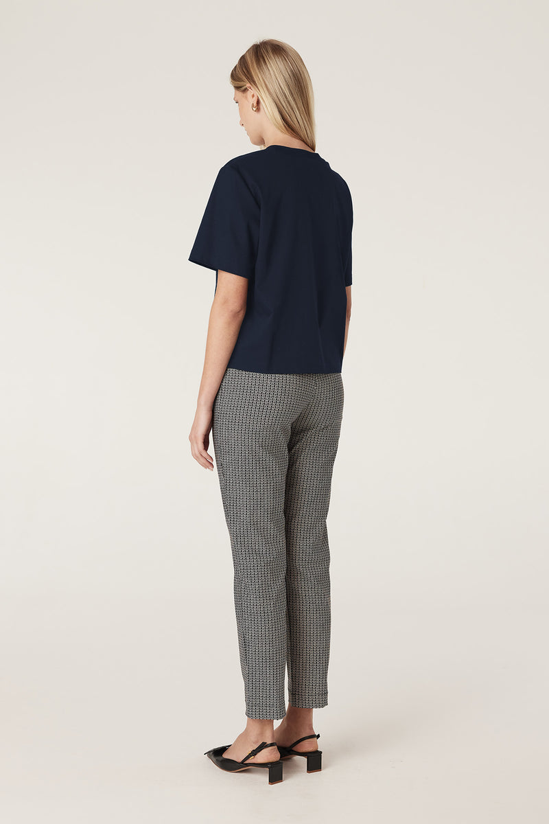 Pima Boxy Tee - Navy-Basics-Cable Melbourne