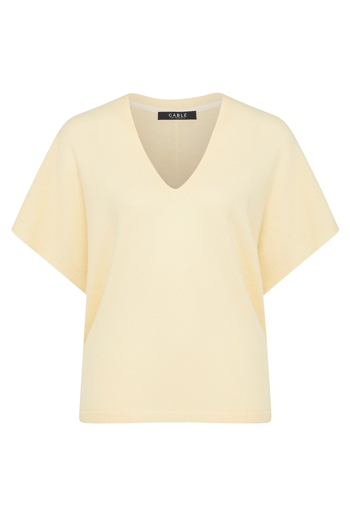 トップス BATONER RE-CYCLE CASHMERE CREW V NECK Cashmere V Relaxed Top - Buttermilk – Cable Melbourne