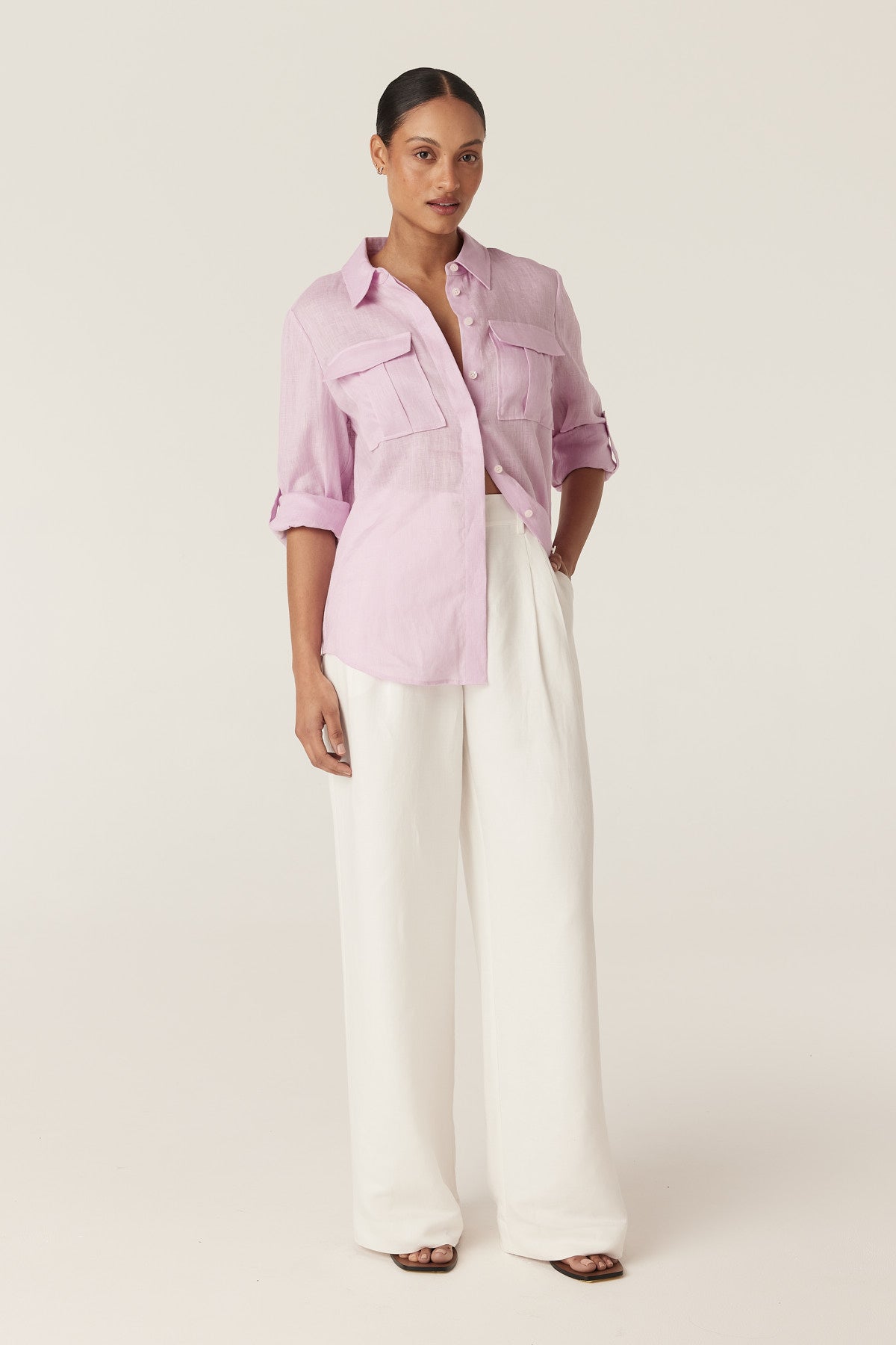 Sands Linen Shirt - Pink