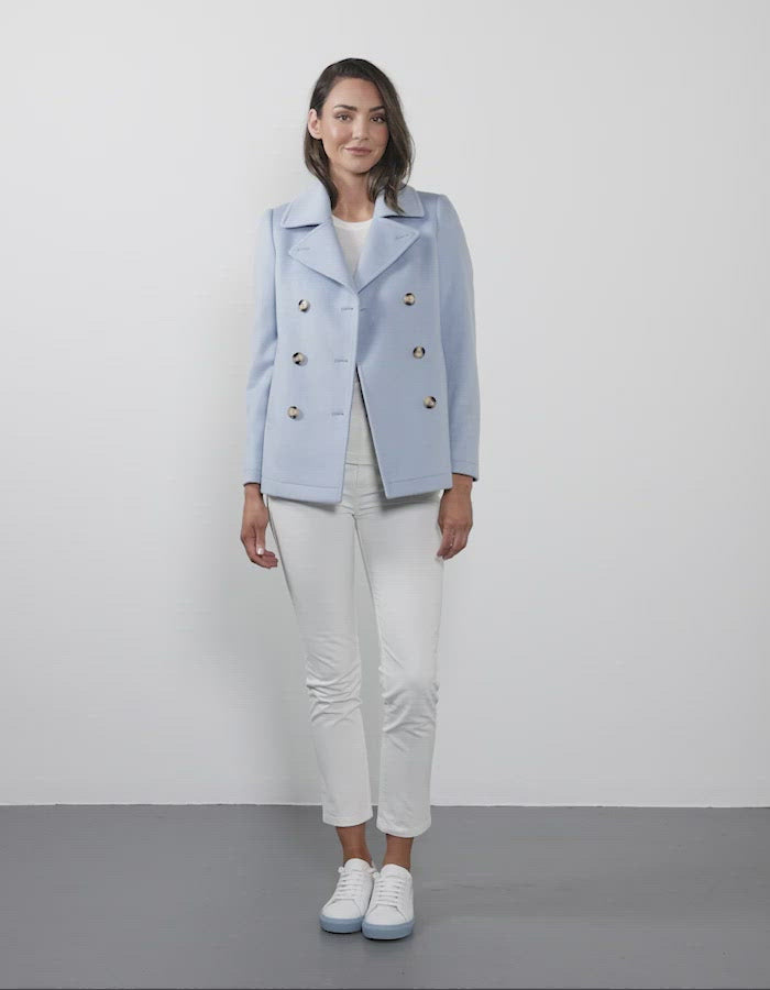 Copenhagen Pea Coat  - Sky