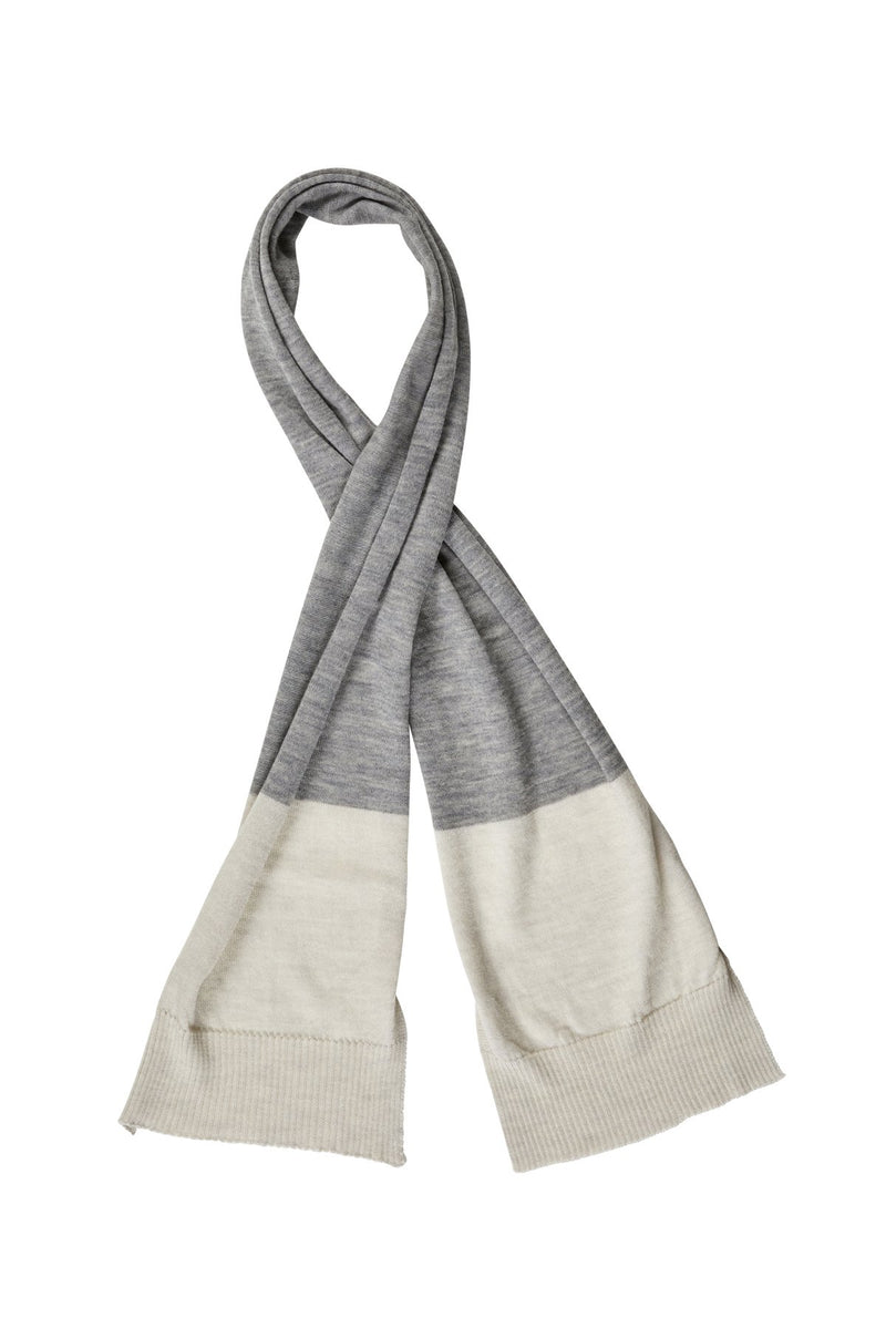 Block Colour Scarf - Grey/Milk-Cable Melbourne-1