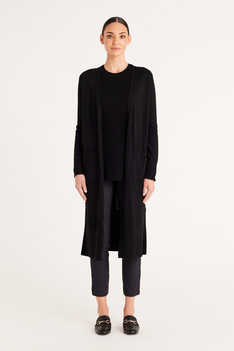 Tilda Merino Cardigan - Black – Cable Melbourne