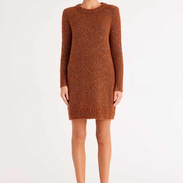 Rust sweater dress online