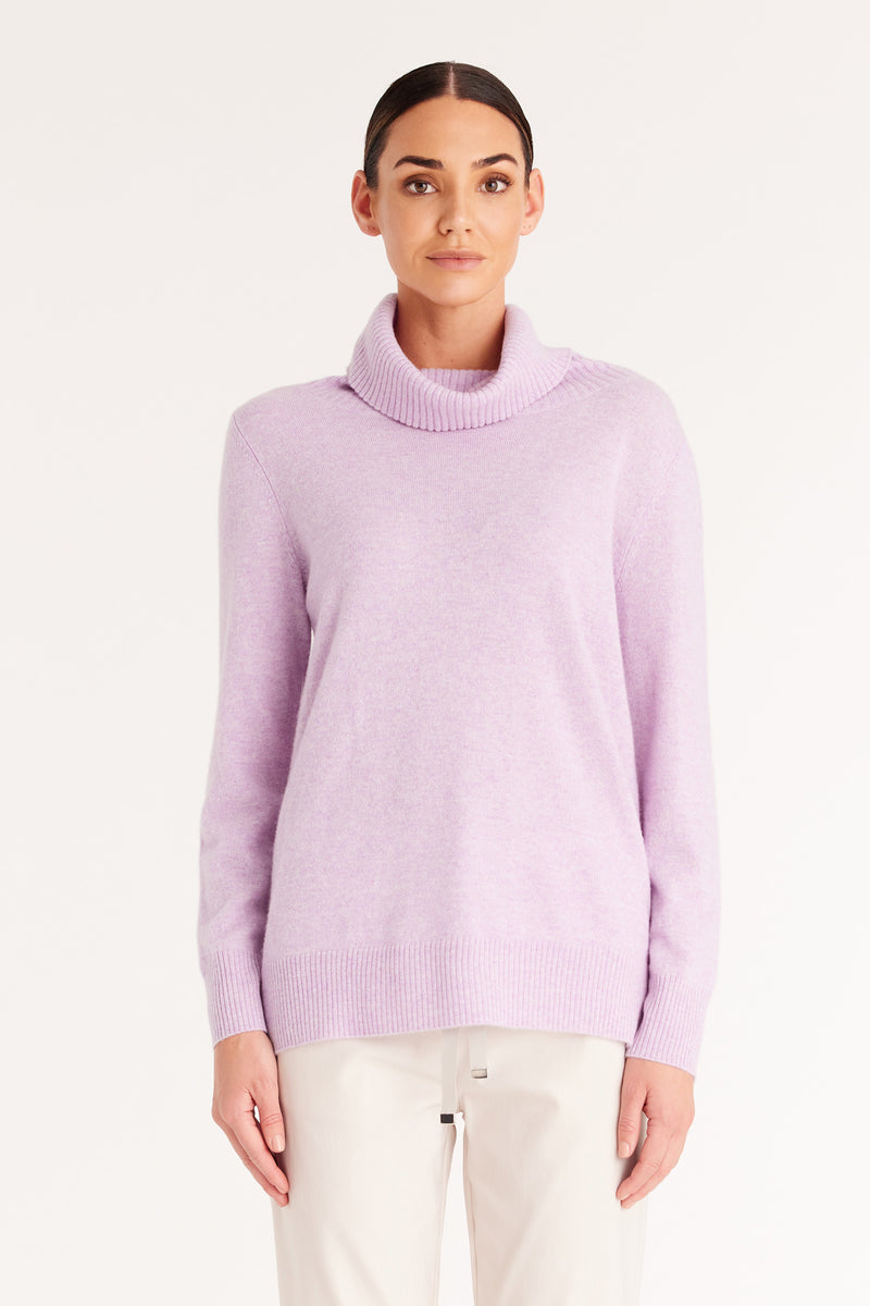 Cashmere Cowl Jumper - Lavender – Cable Melbourne