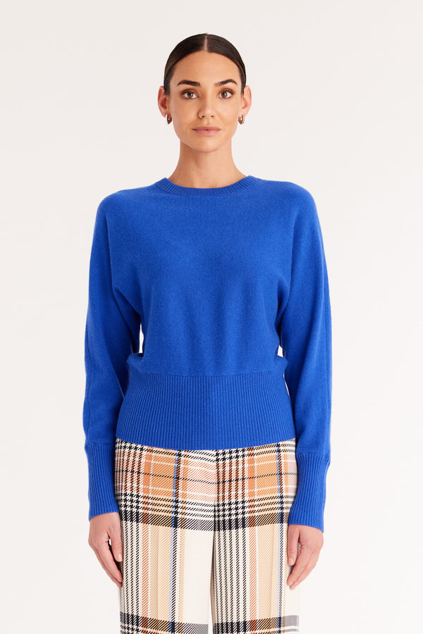 Cashmere Batwing Jumper - Sapphire Blue – Cable Melbourne