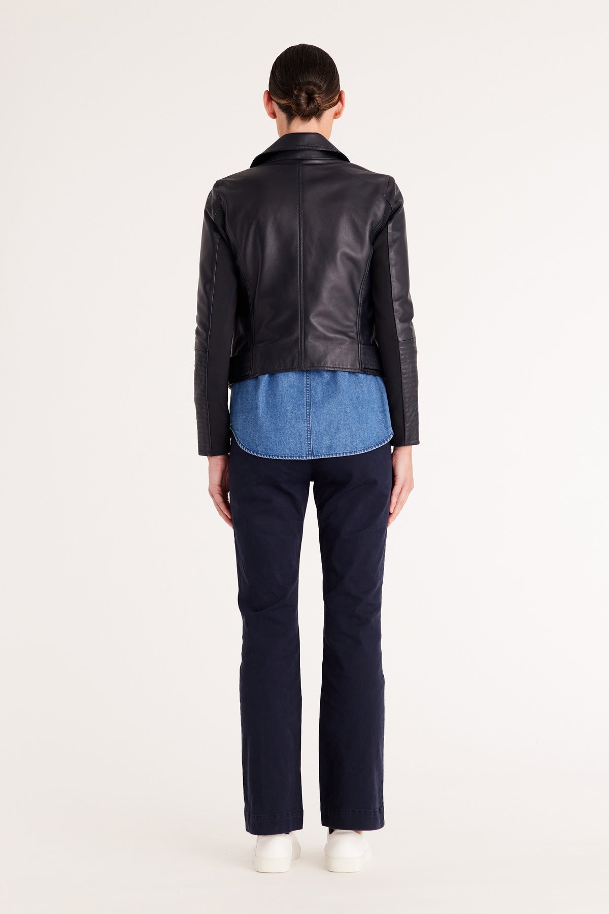 Smith Leather Biker Jacket - Navy – Cable Melbourne