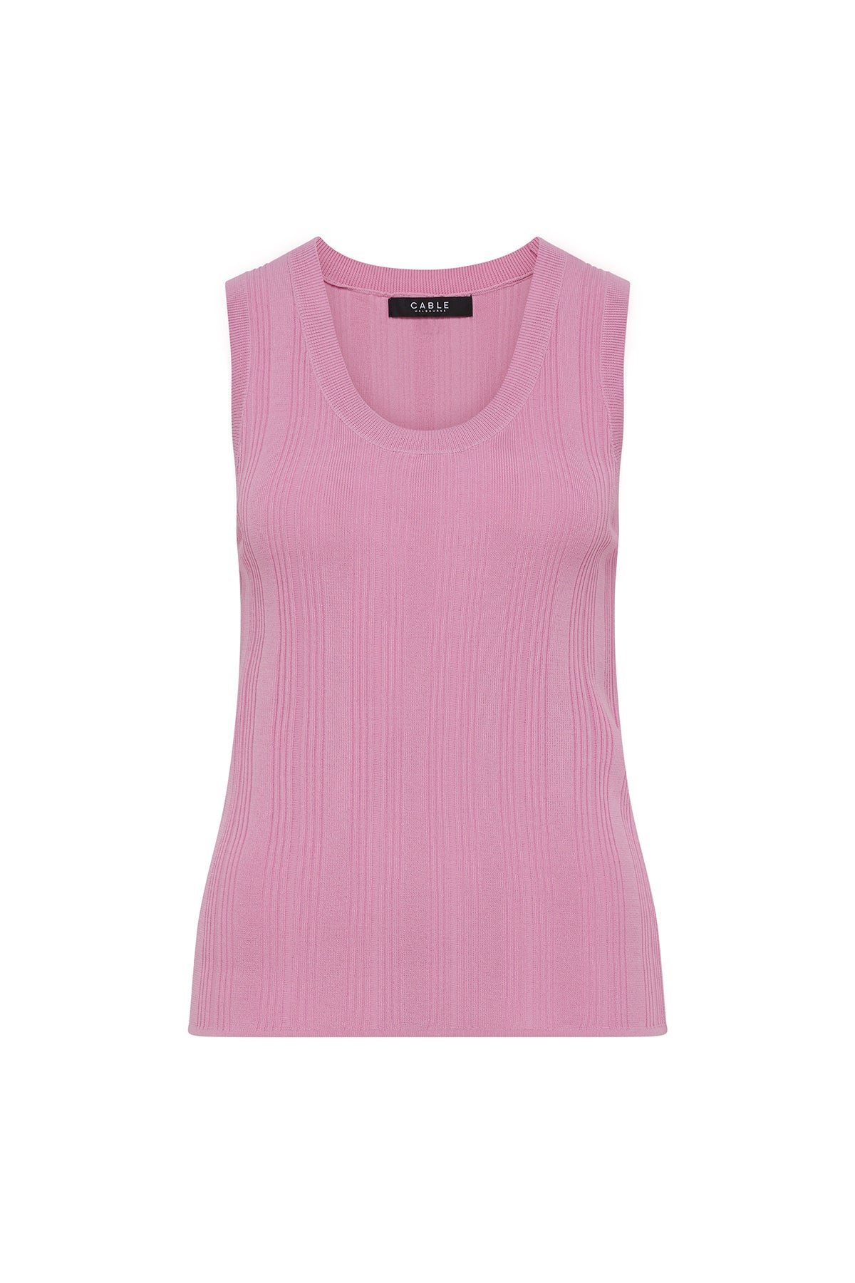 Crepe Rib Singlet - Musk Pink – Cable Melbourne