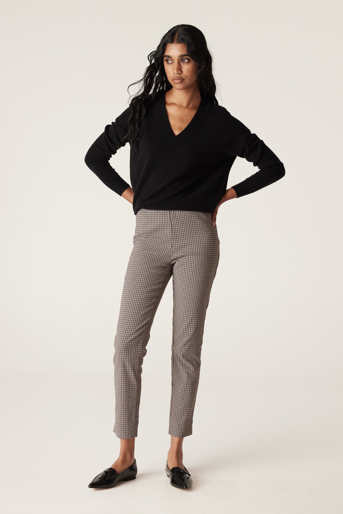 Liv Mini Check Pant - Brown Check – Cable Melbourne
