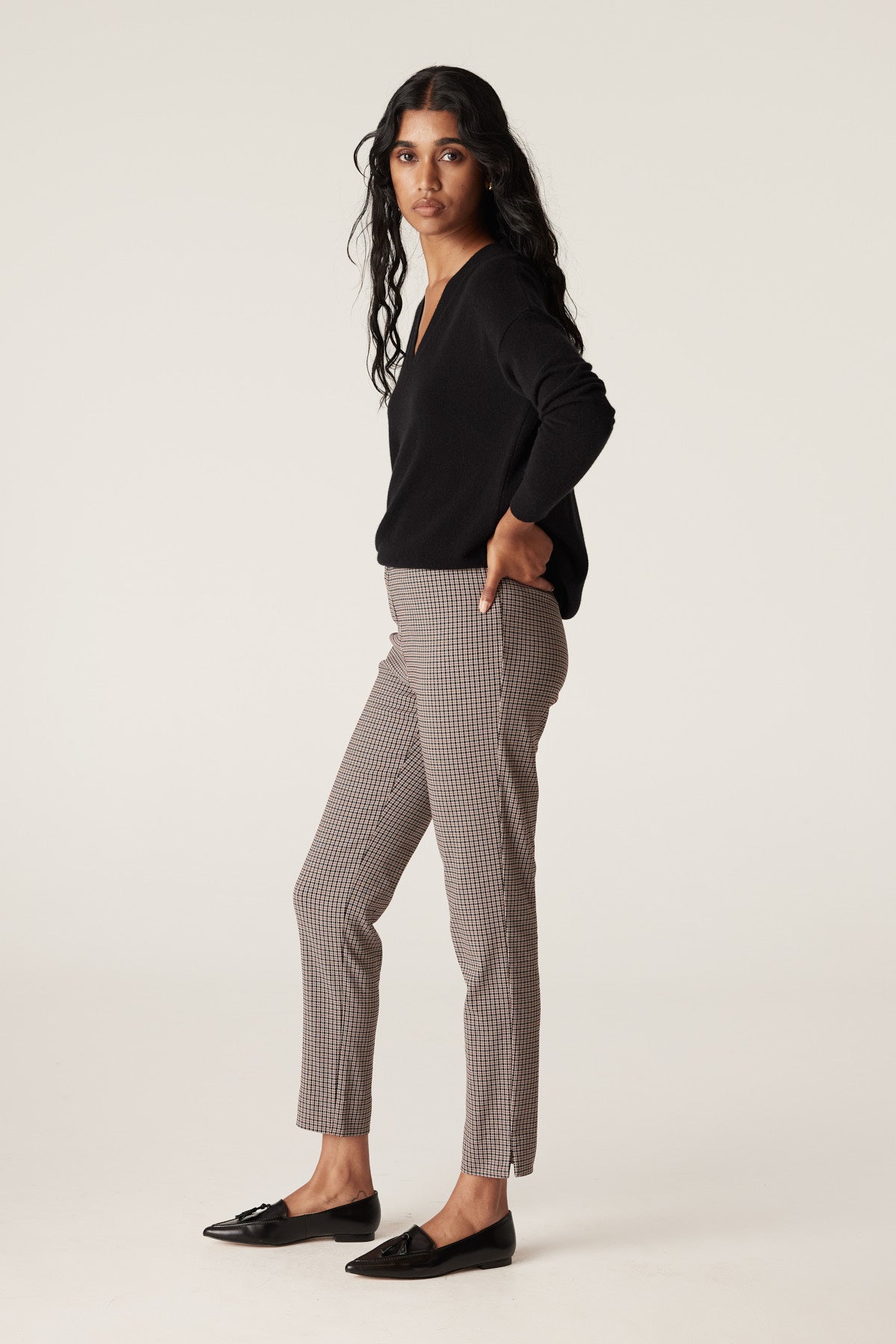 Liv Mini Check Pant - Brown Check – Cable Melbourne