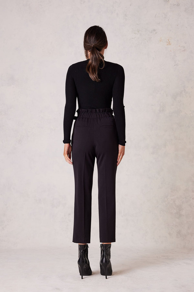 Elsa Merino Jumper - Black-Cable Melbourne-4