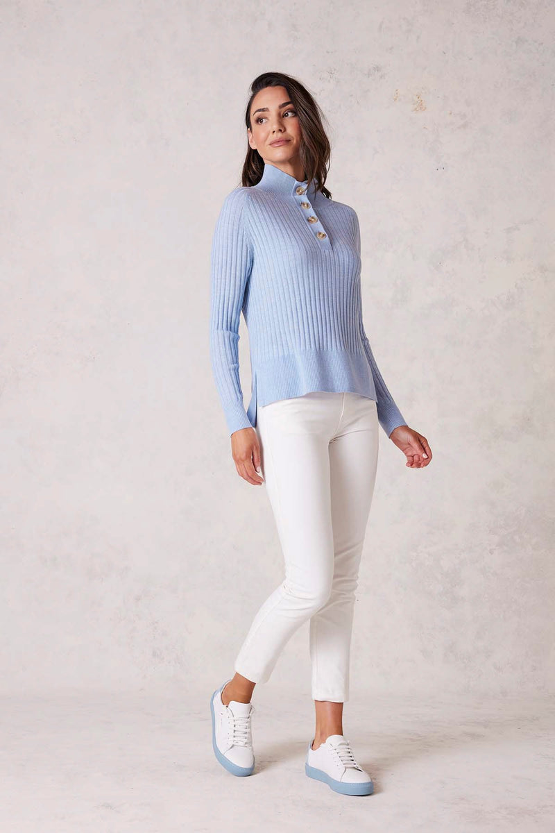 Agnes Merino Jumper - Baby Blue-Cable Melbourne-3