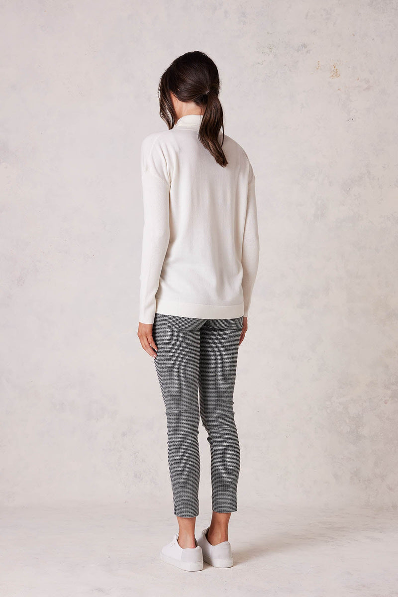 Hanna Merino Roll Neck Jumper - Milk-Cable Melbourne-4