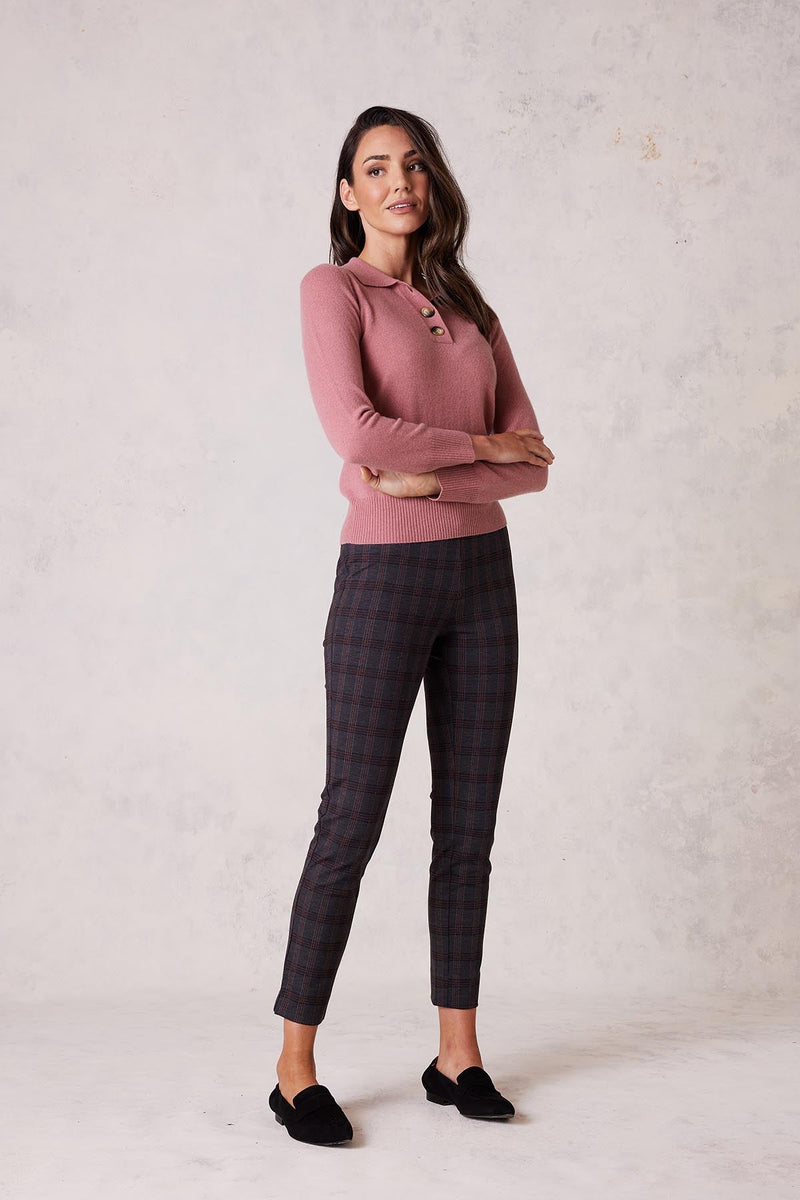 Pure Cashmere Henley Jumper - Musk-Cable Melbourne-3