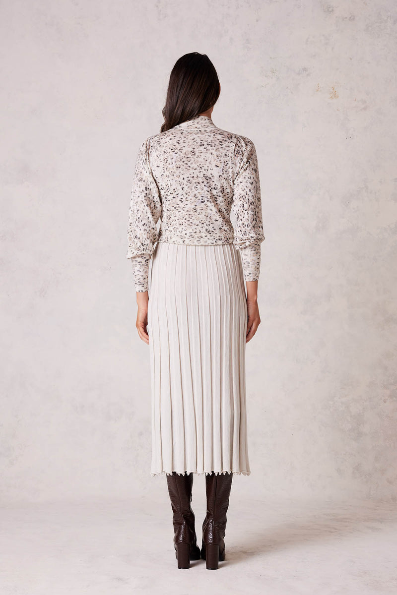 Geneva Merino Pleat Skirt - Antique White-Cable Melbourne-5