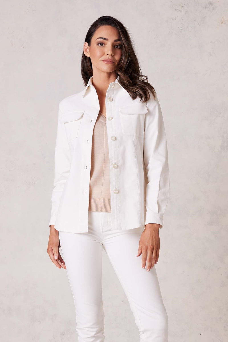 Houston Cord Shirt - Winter White-Cable Melbourne-1