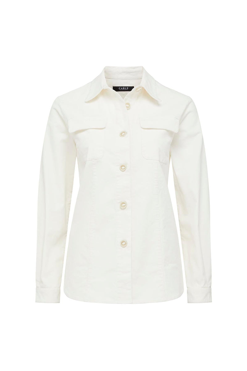 Houston Cord Shirt - Winter White-Cable Melbourne-2
