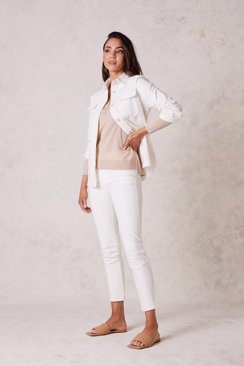 Houston Cord Shirt - Winter White-Cable Melbourne-4