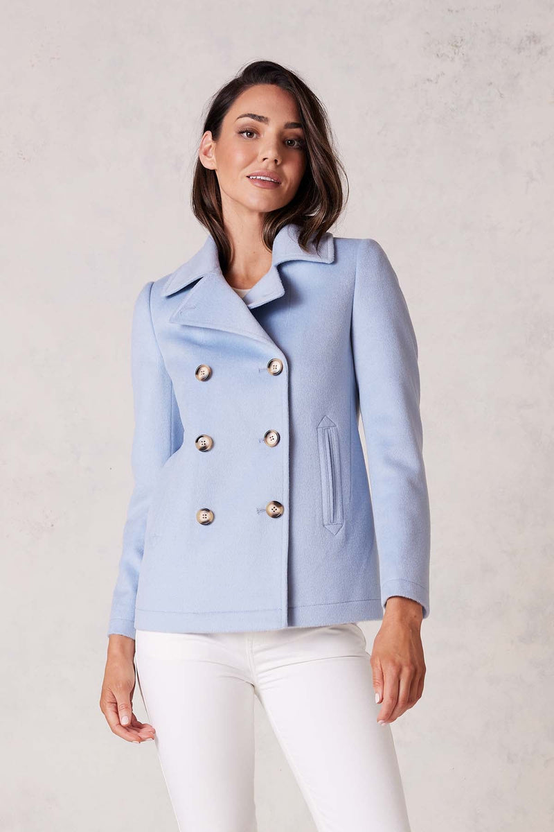 Copenhagen Pea Coat - Sky-Cable Melbourne-1