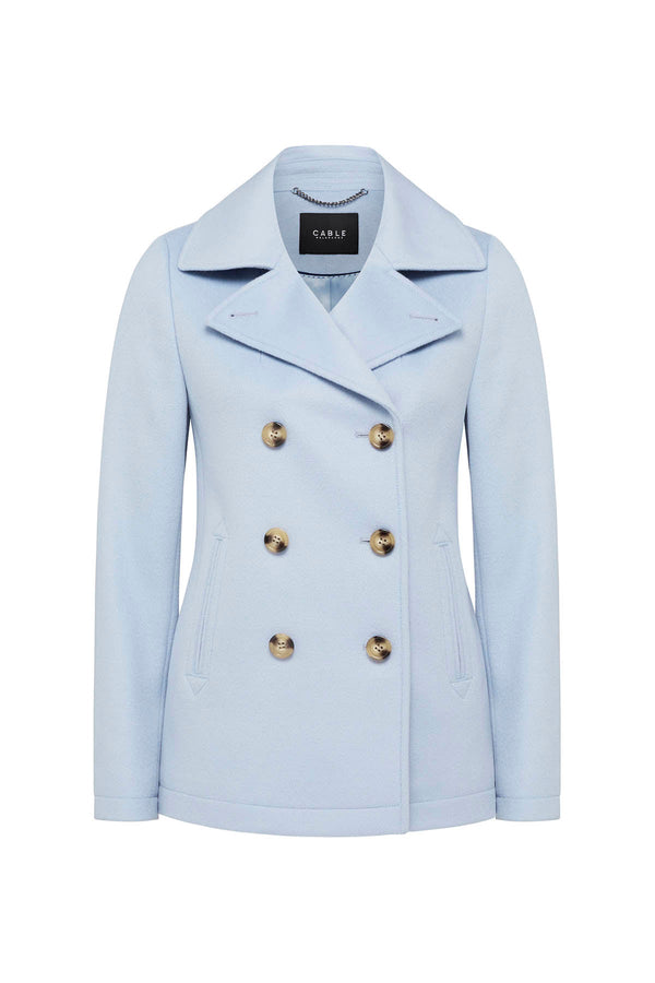Copenhagen Pea Coat - Sky-Cable Melbourne-2