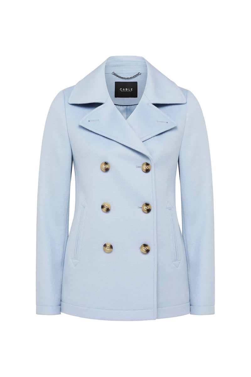 Copenhagen Pea Coat - Sky-Cable Melbourne-2