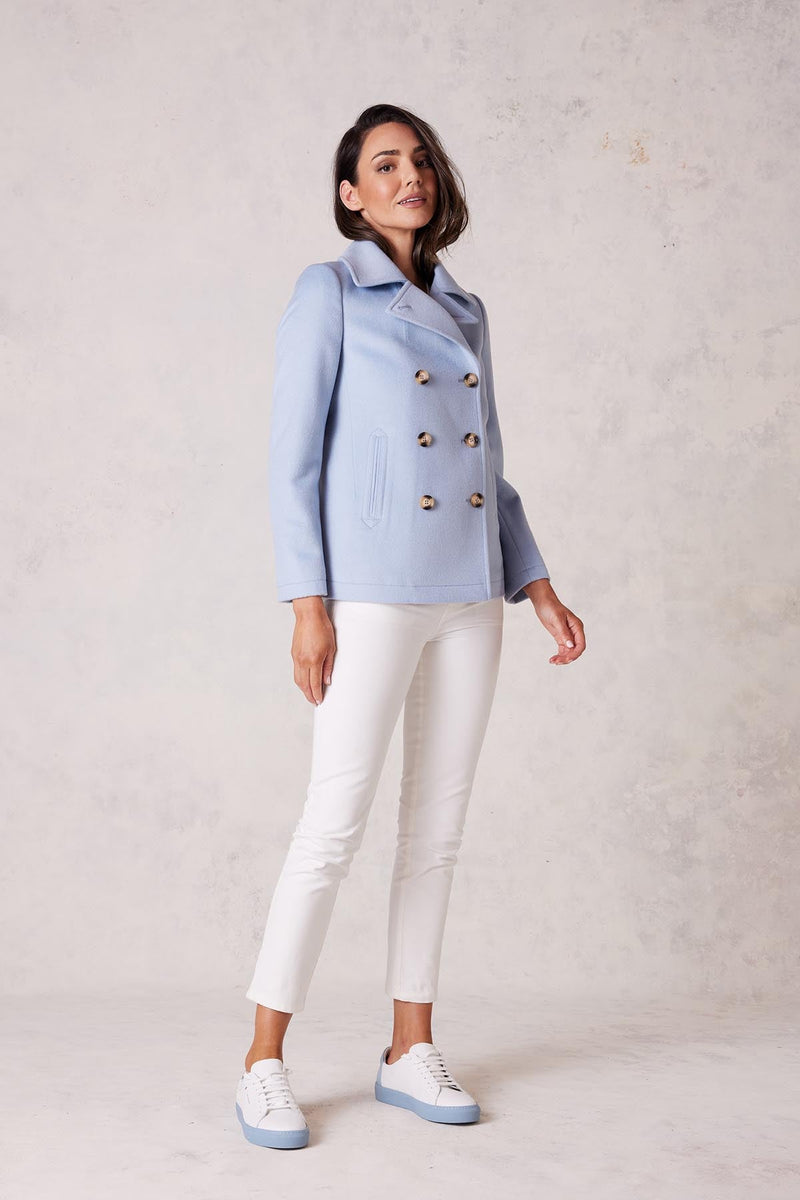 Copenhagen Pea Coat - Sky-Cable Melbourne-4