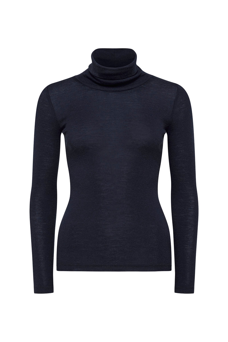 Babywool Rib Turtle Neck - Ink-Cable Melbourne-4