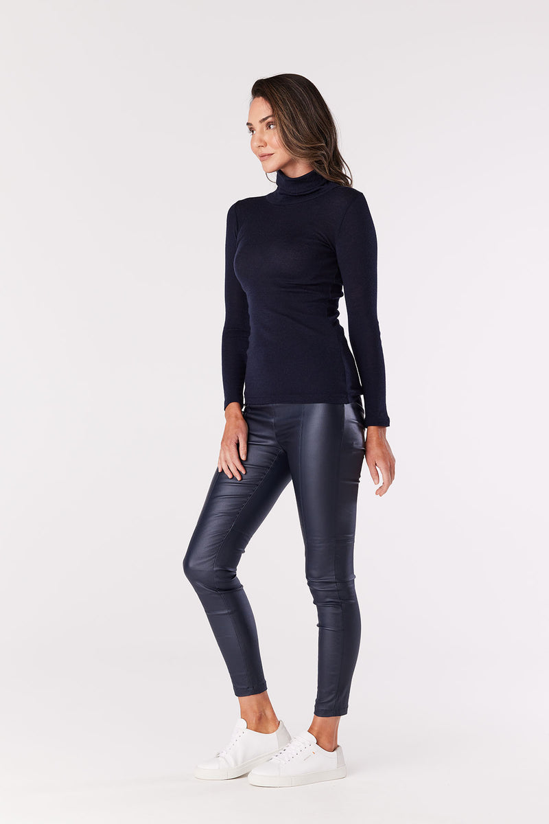 Babywool Rib Turtle Neck - Ink-Cable Melbourne-7