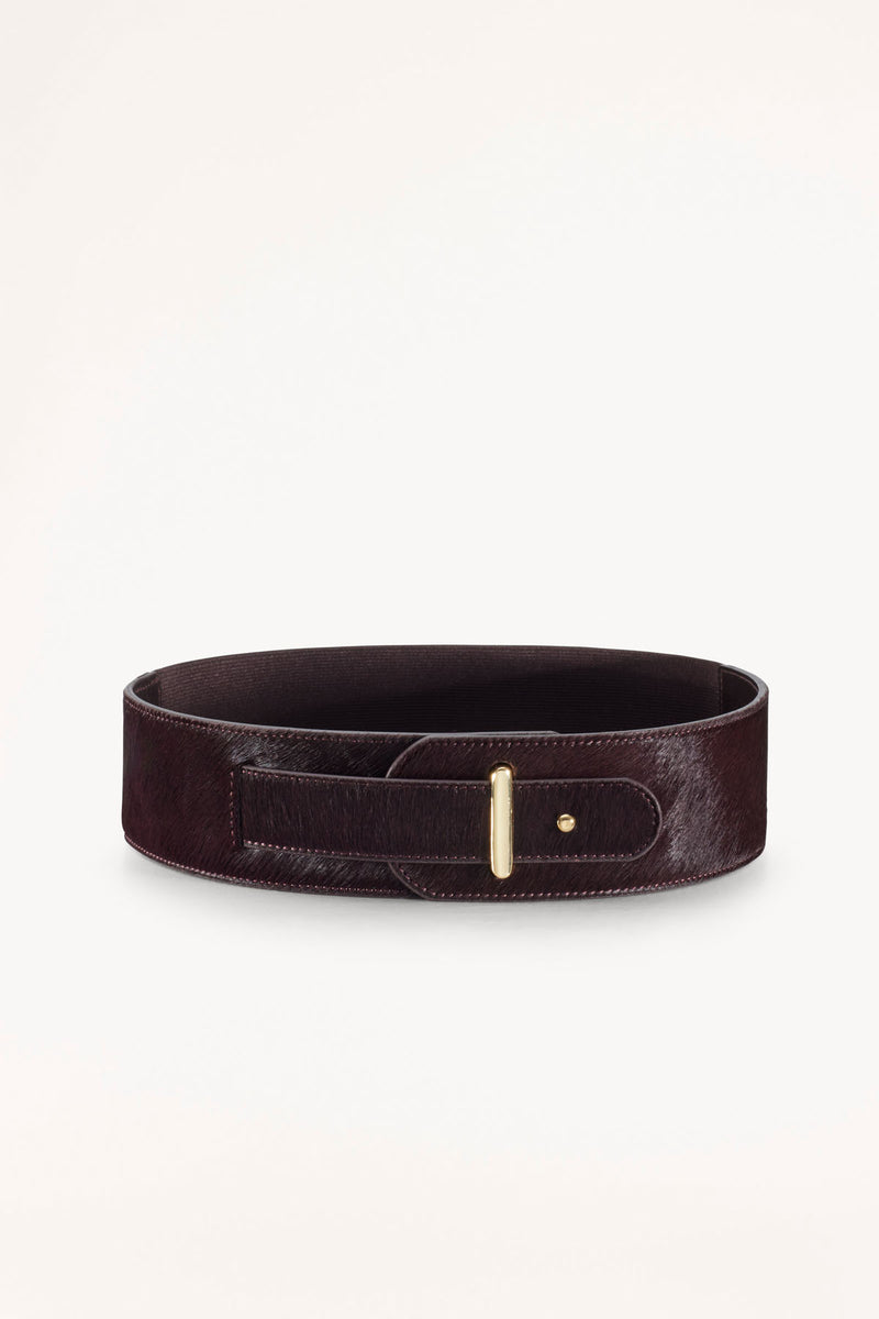 Wide Pony Belt  - Plum