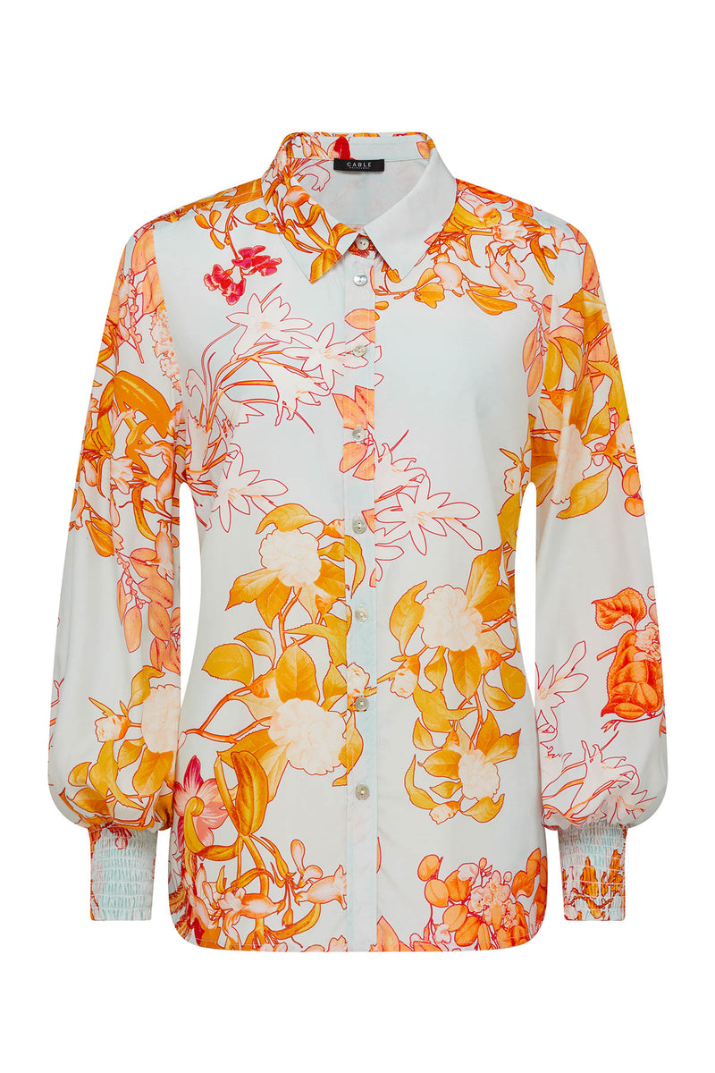 Cayman Relaxed Blouse - Floral Print – Cable Melbourne