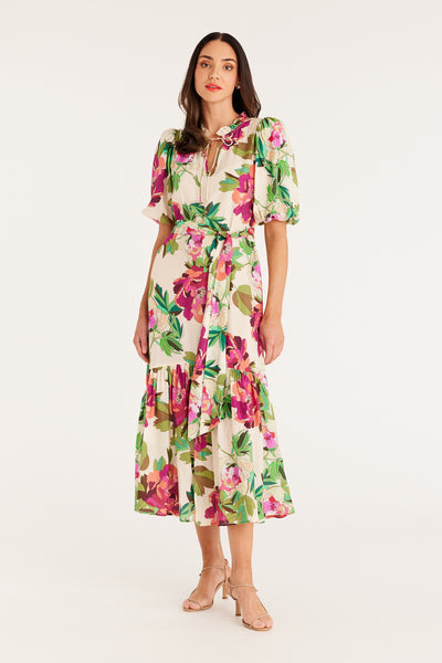 Fleur Maxi Dress - Pink Floral – Cable Melbourne