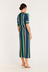 Crepe Knit Skirt - Green Stripe – Cable Melbourne